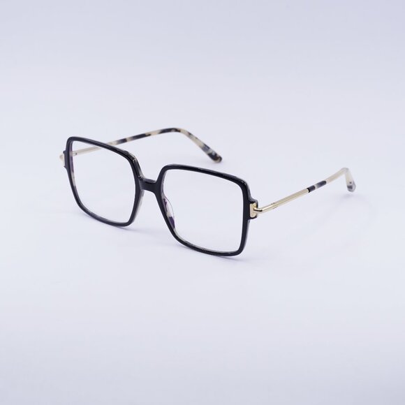 Tom Ford FT5915-B 005 Eyeglasses Black/Havana 53mm Square Frame - Picture 1 of 9
